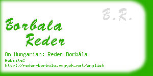 borbala reder business card